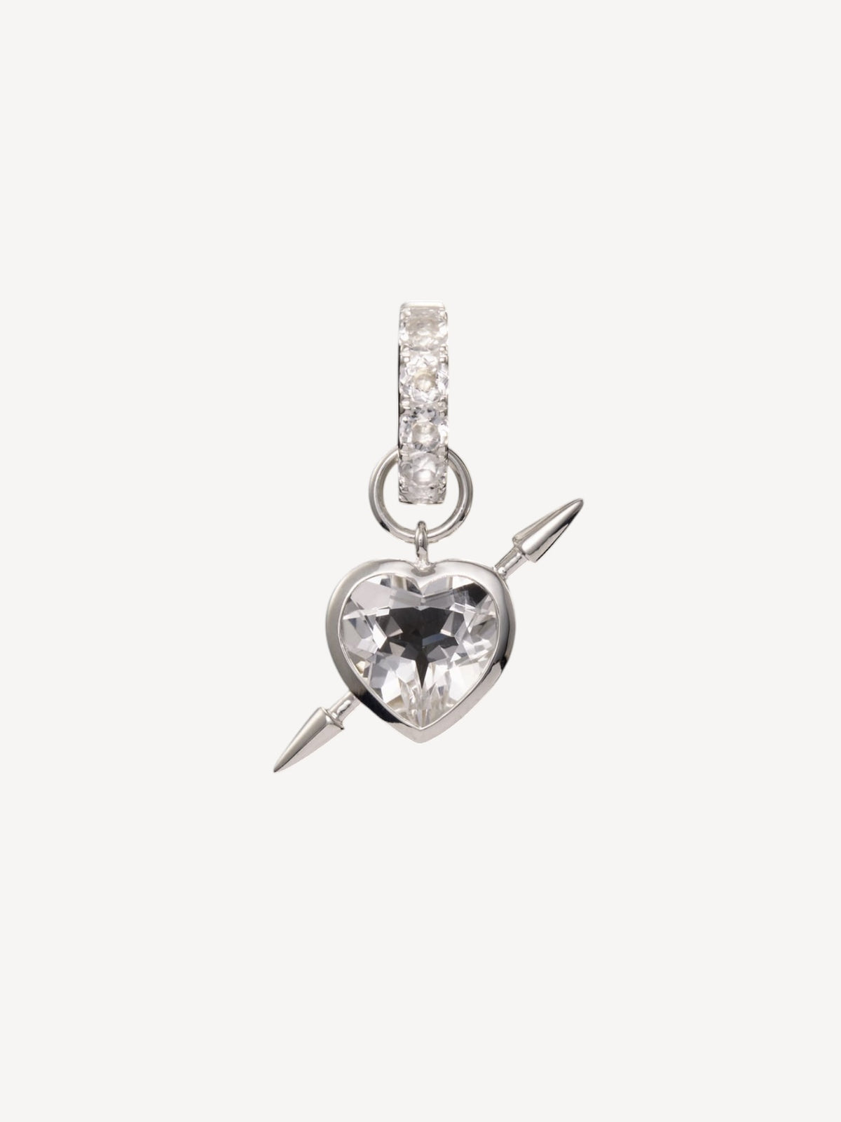Rebel Love Earring | Clear Quarz