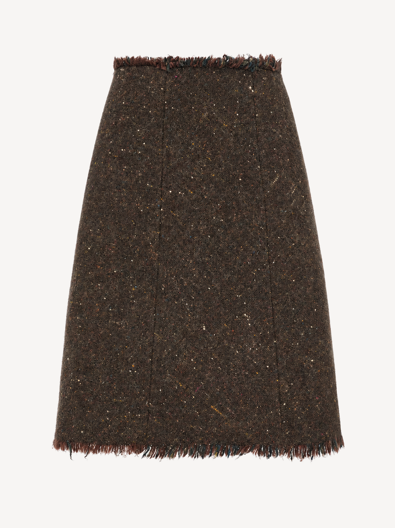 6397 Rawedge Skirt in Ebony, front flat lay