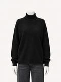 6397 Richter Sweater shown in black on a white mannequin, front view