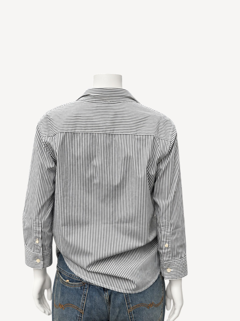 Adrienne Shrunken Shirt | Black Stripe