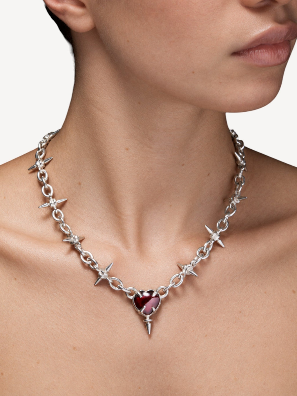 The Queen's Necklace | Silver | Red Garnet