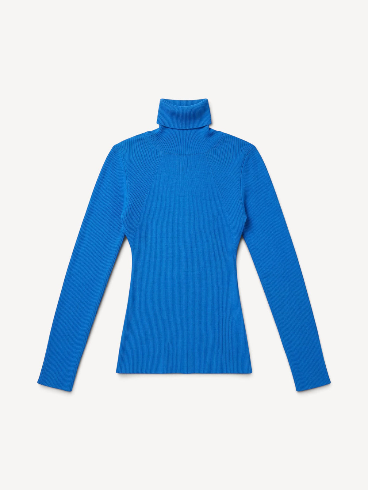 Ribbed Turtleneck | Cornflower