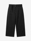 Belted Round Leg Pant | Black