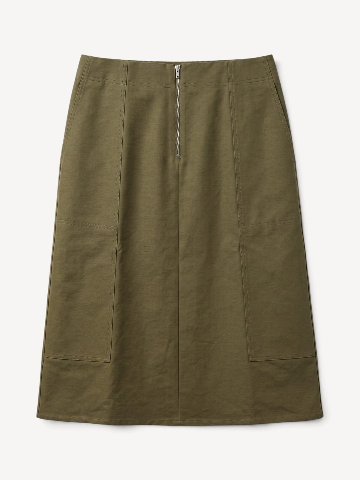 Patch Pocket Skirt | Utility Green