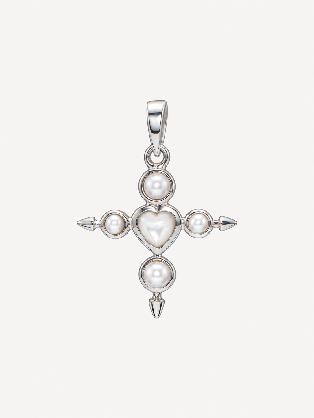 Maria Nilsdotter Charmed Empress silver charm with mother of pearl and freshwater pearl