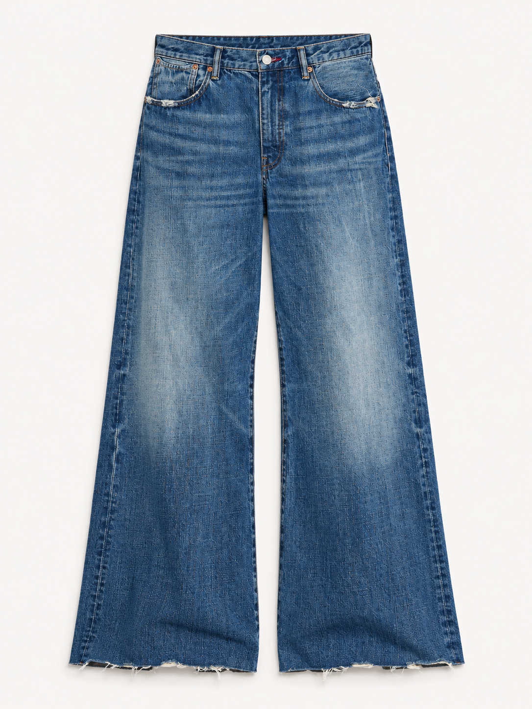 Denimist Myla Flare Jean | Burke Indigo – front flat lay