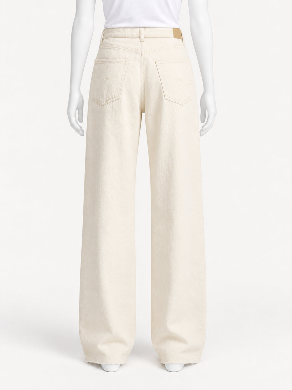 Teri Wide Leg Jean | Barley Khaki – back view