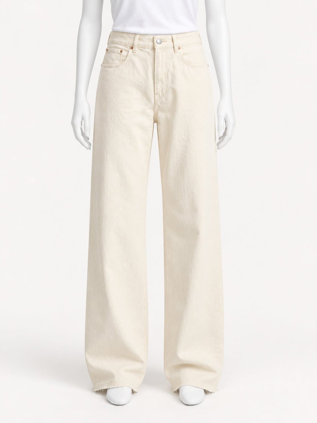 Teri Wide Leg Jean | Barley Khaki – front view