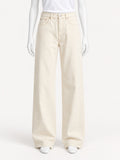 Teri Wide Leg Jean | Barley Khaki – front view