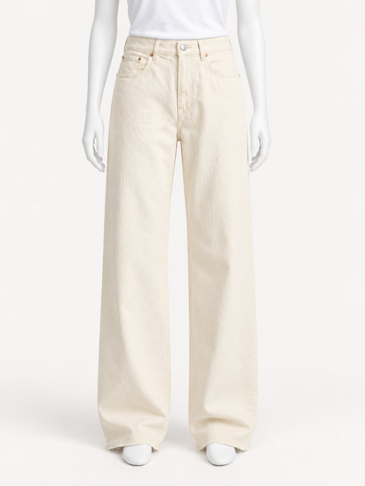 Teri Wide Leg Jean | Barley Khaki – front view