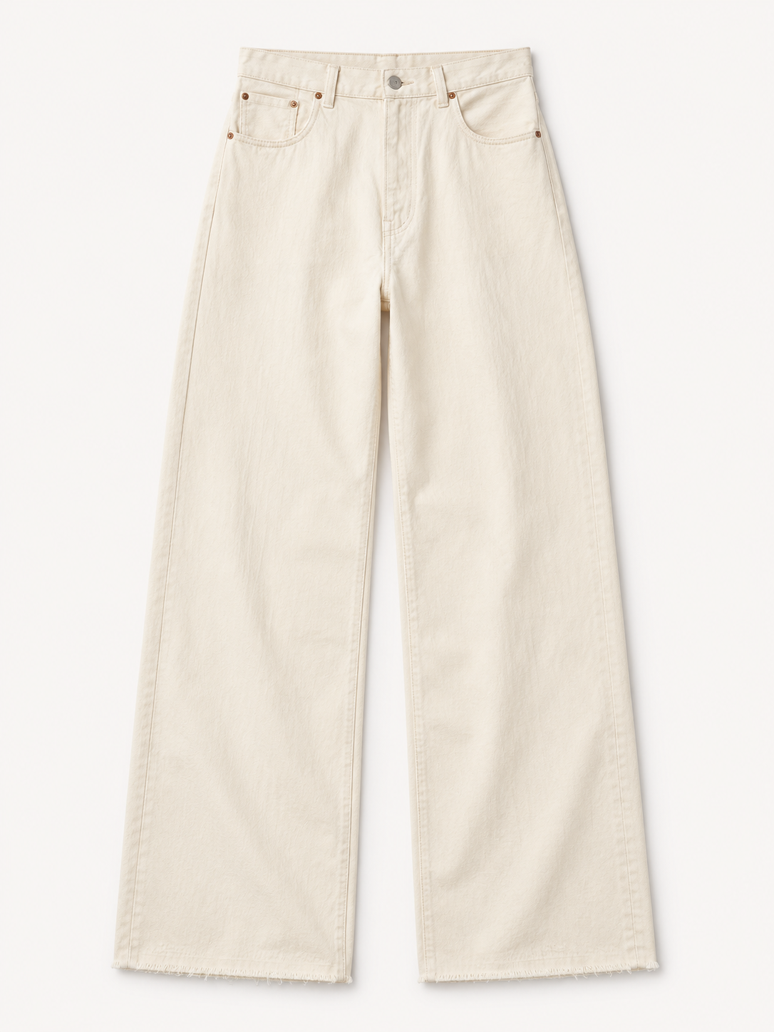 Denimist Teri Wide Leg Jean | Barley Khaki – front flat lay