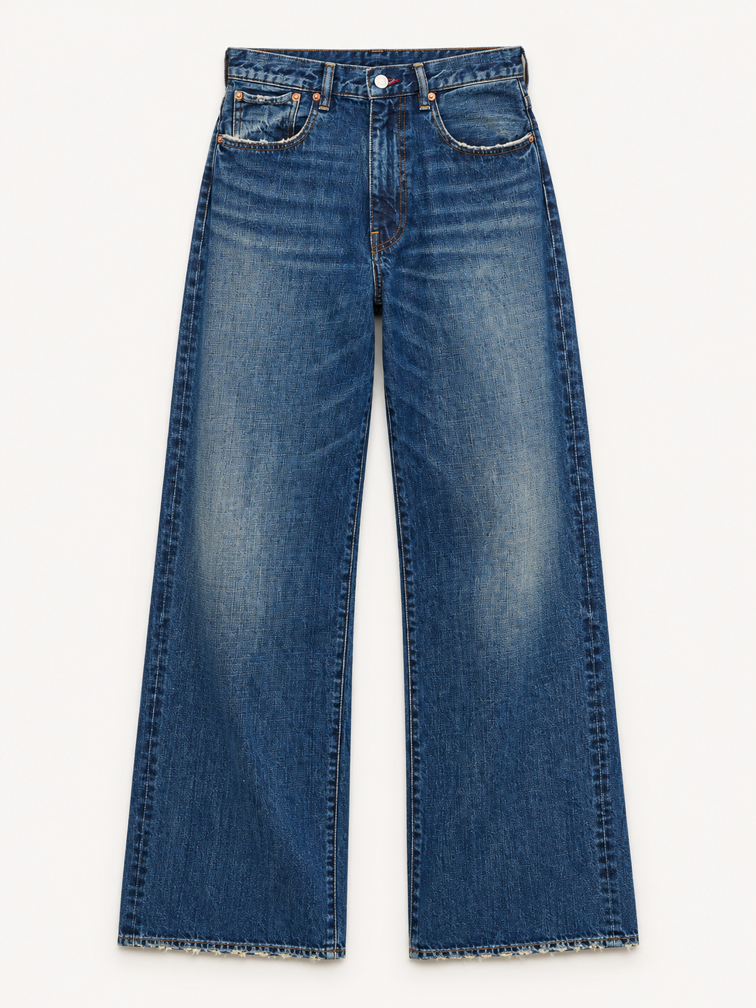 Denimist Teri Wide Leg Jean | Sloane Indigo – front flat lay
