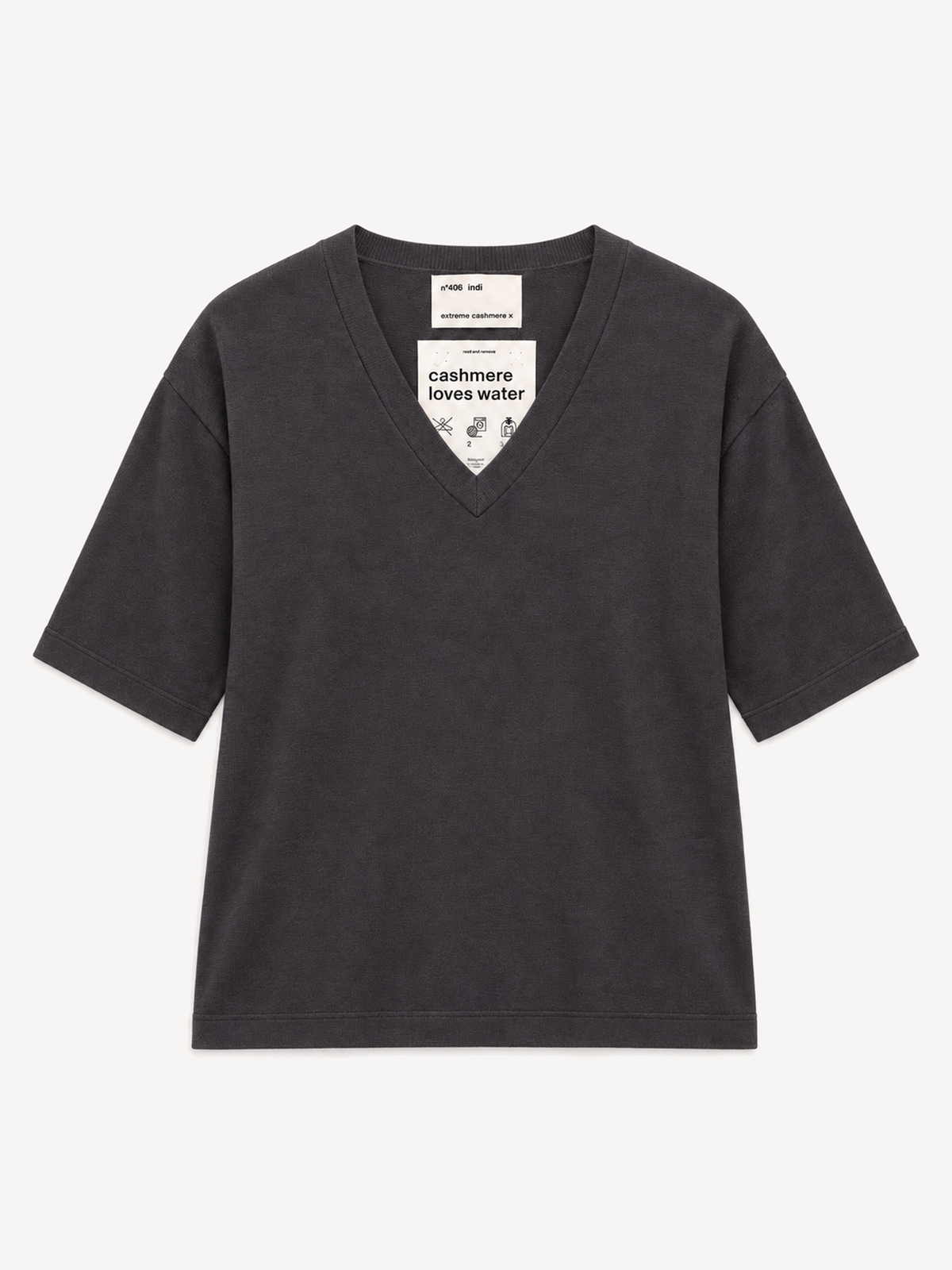 Extreme Cashmere n 406 Indi in Mud — front flat lay