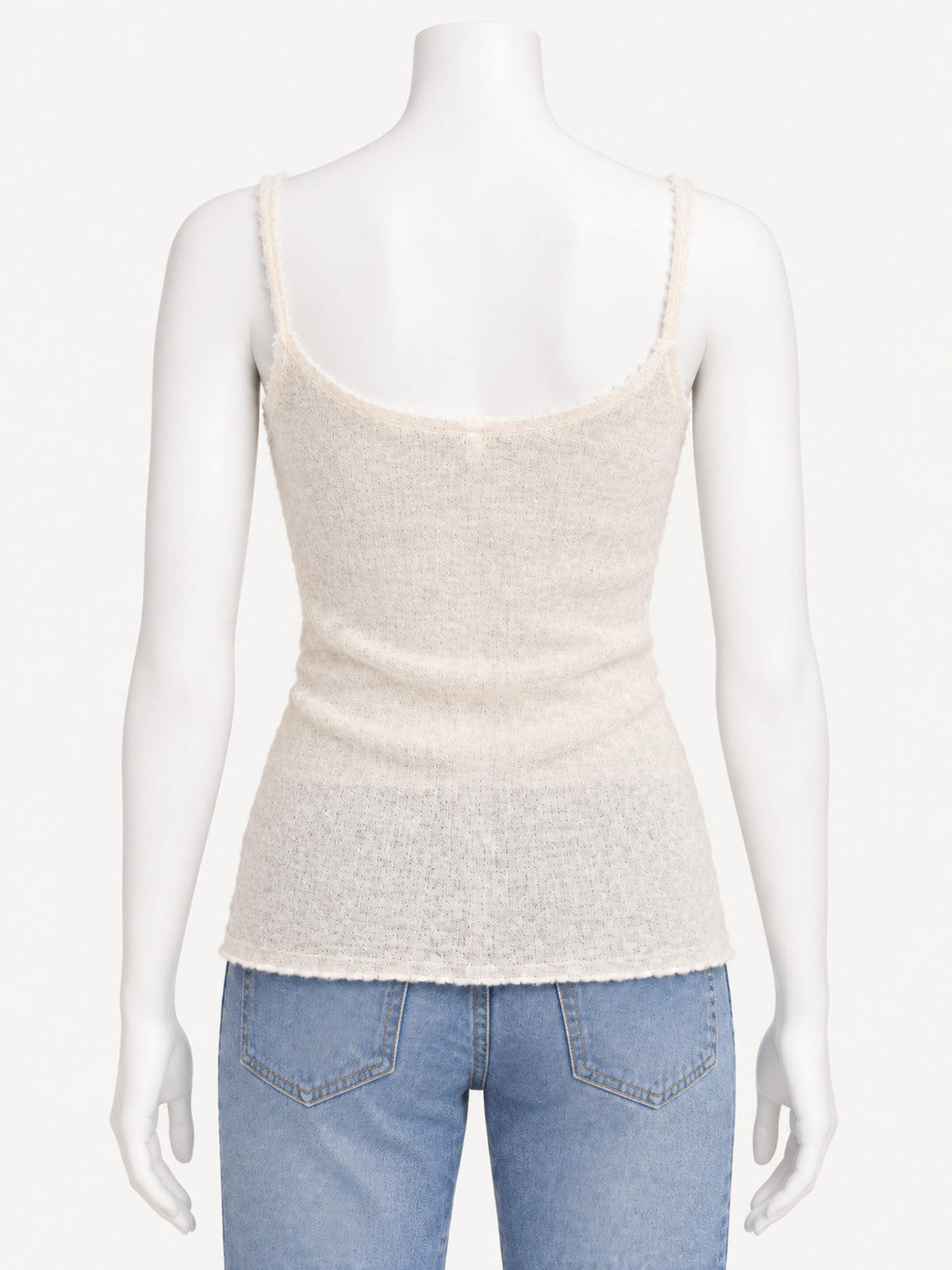 Gudrun & Gudrun Bara Off White — back view on white mannequin