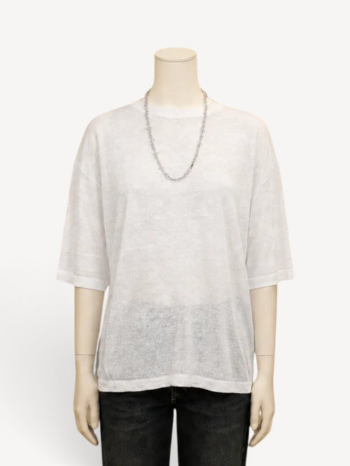 Big Knit T | White