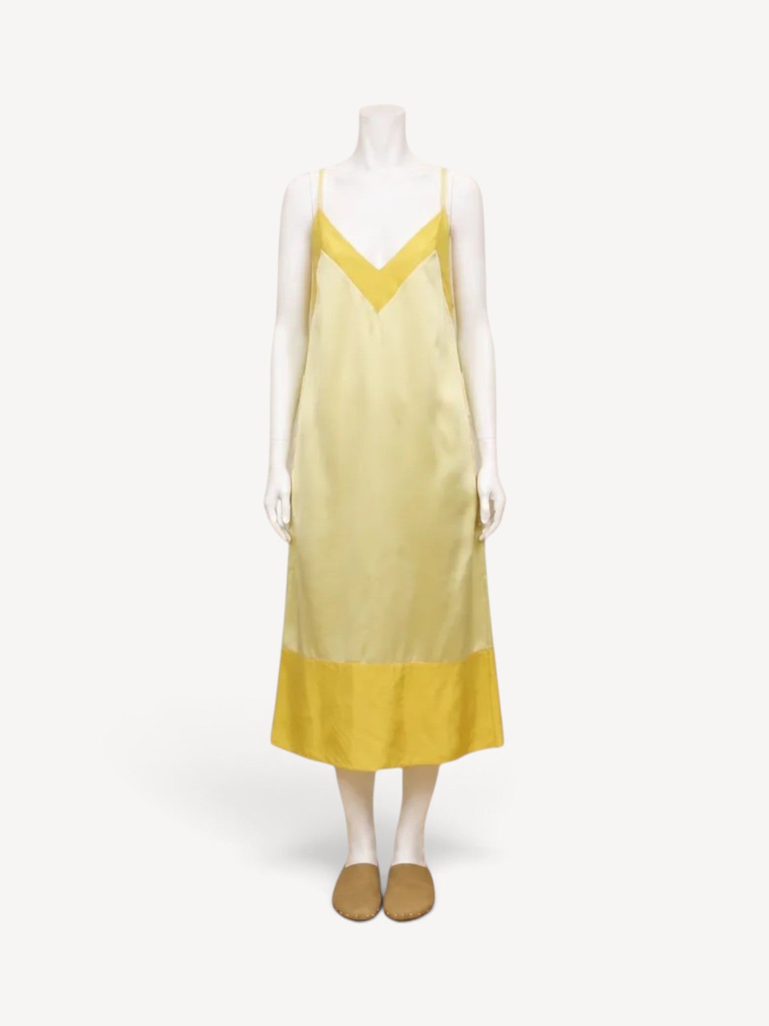 Framed Slip Dress | Citron