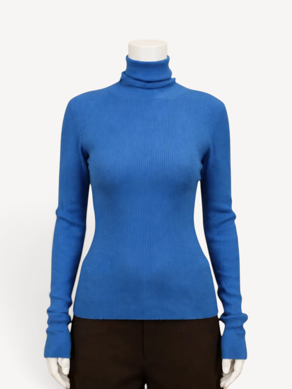 Ribbed Turtleneck | Cornflower