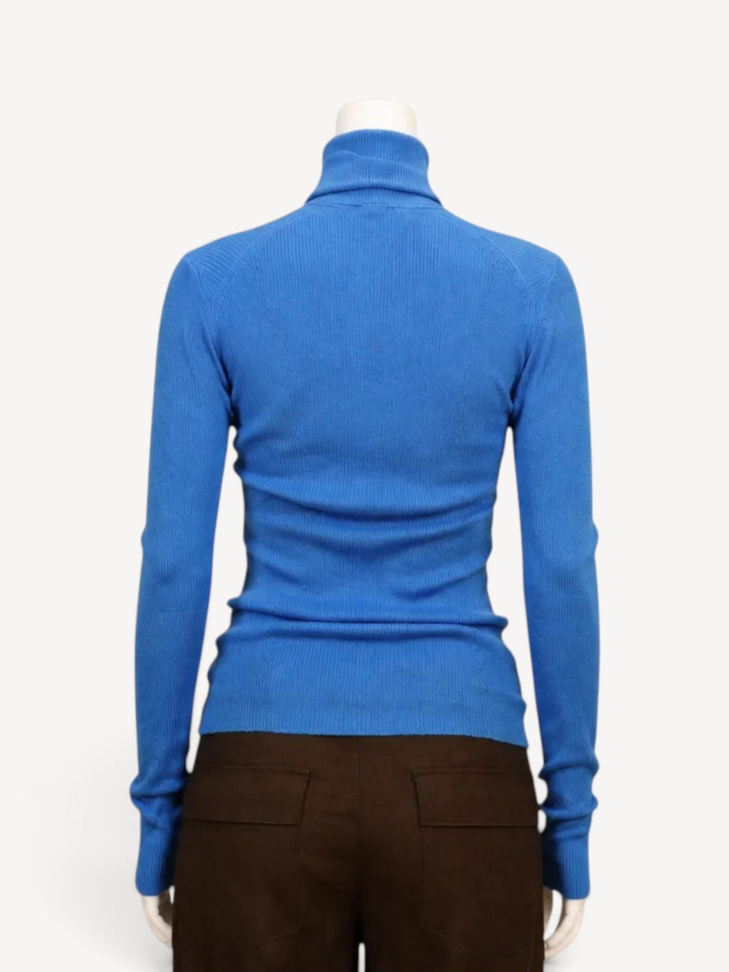 Ribbed Turtleneck | Cornflower