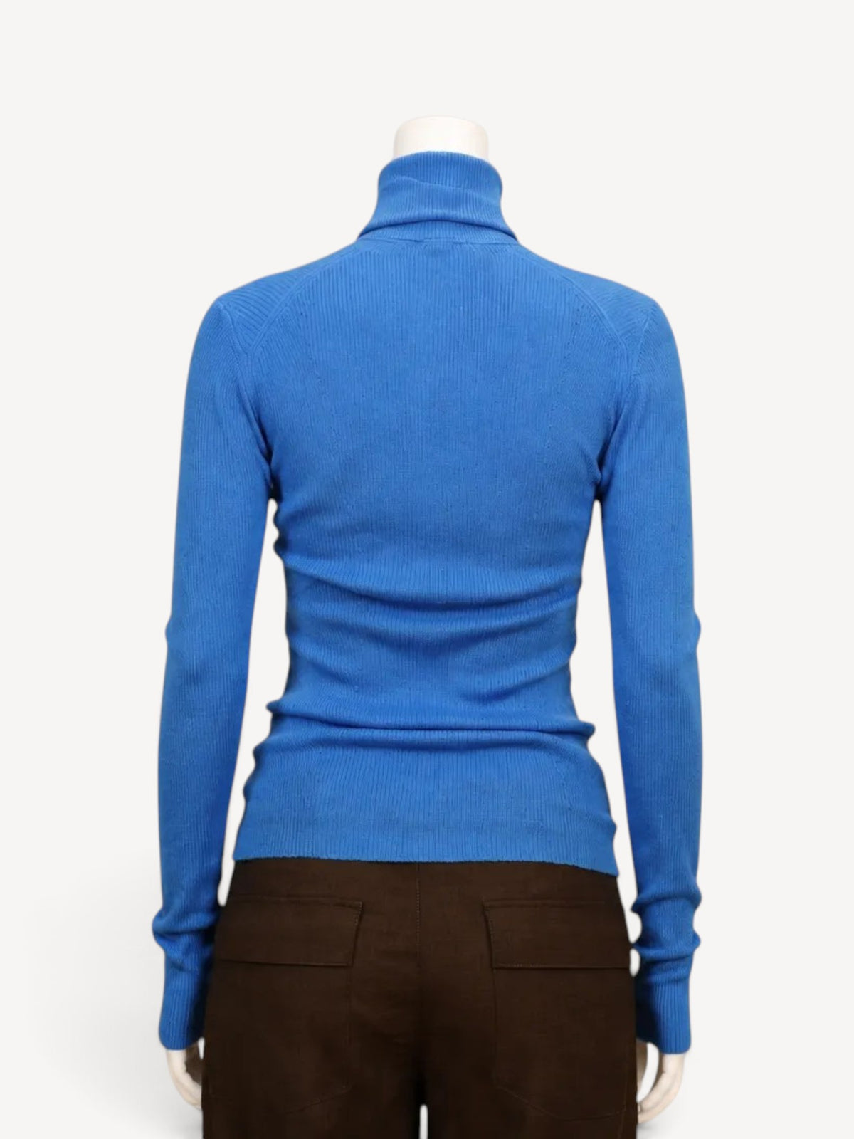 Ribbed Turtleneck | Cornflower