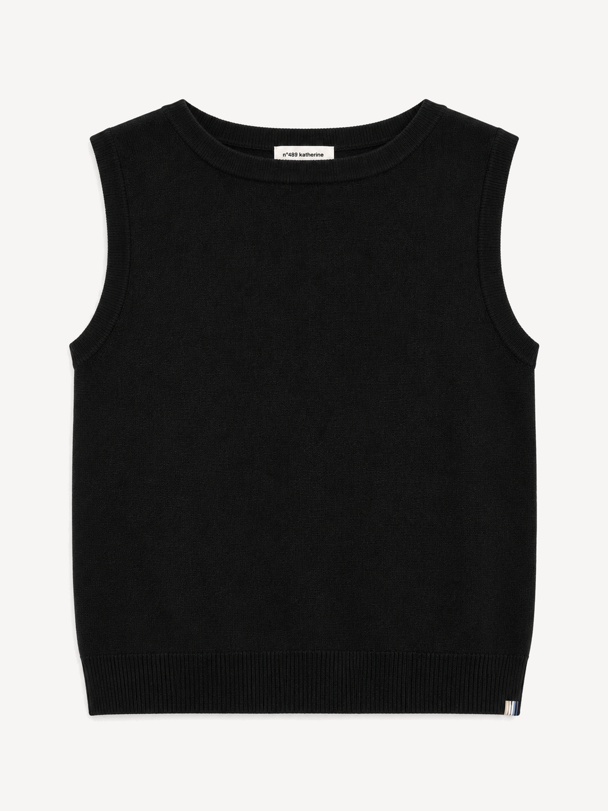 Extreme Cashmere N.489 Katherine in Raven — front flat lay