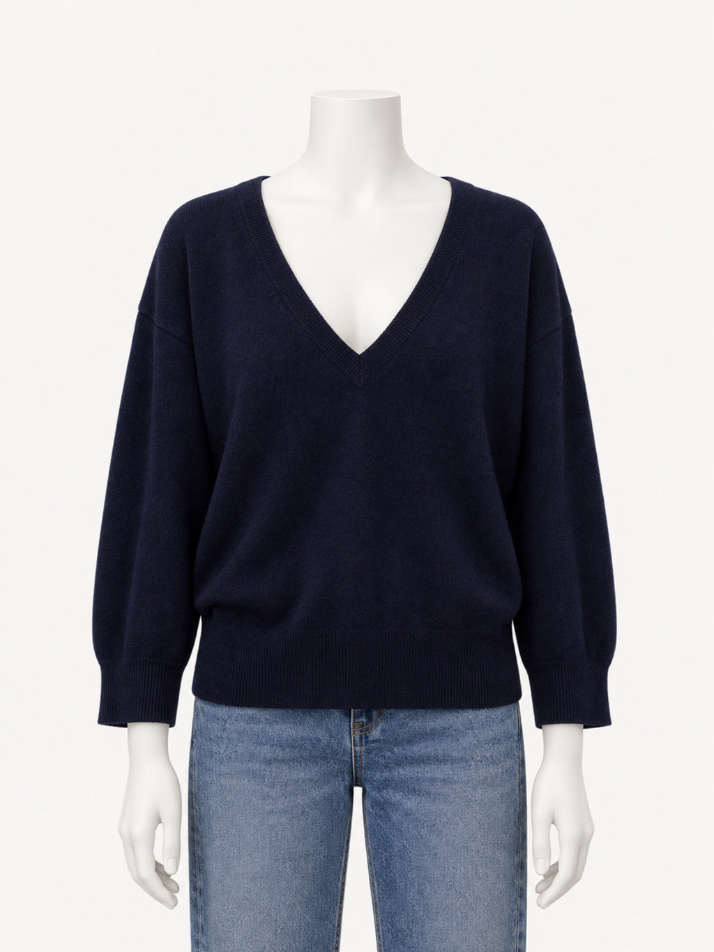 Extreme Cashmere N.491 Pearl in navy — front view
