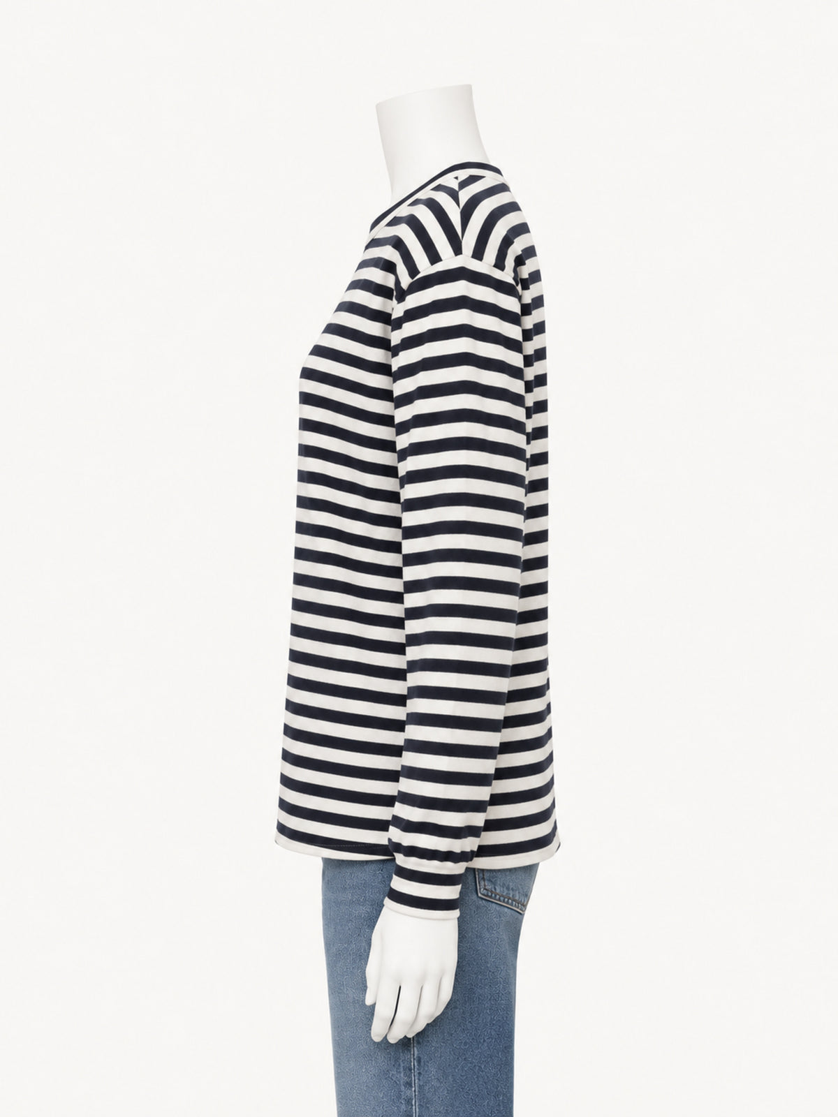 Extreme Cashmere N.500 Jones in breton — side view