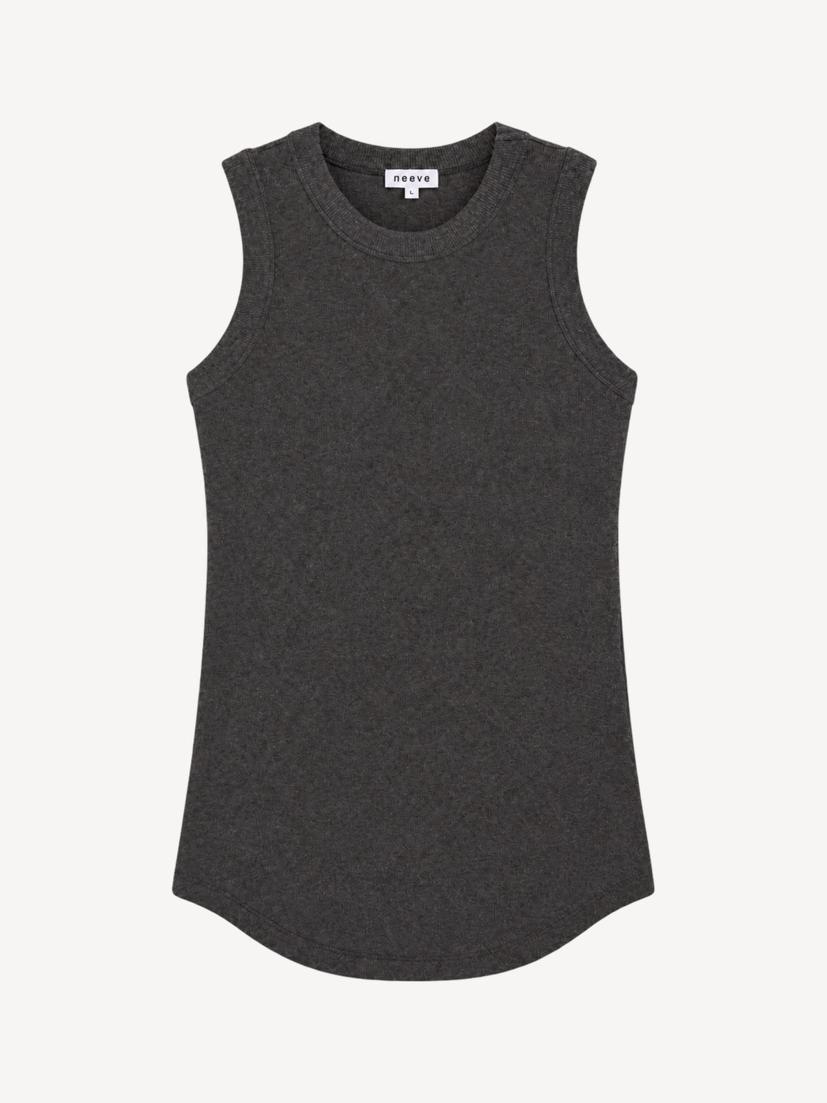 The Rania | Dark Grey Melange — front flat lay
