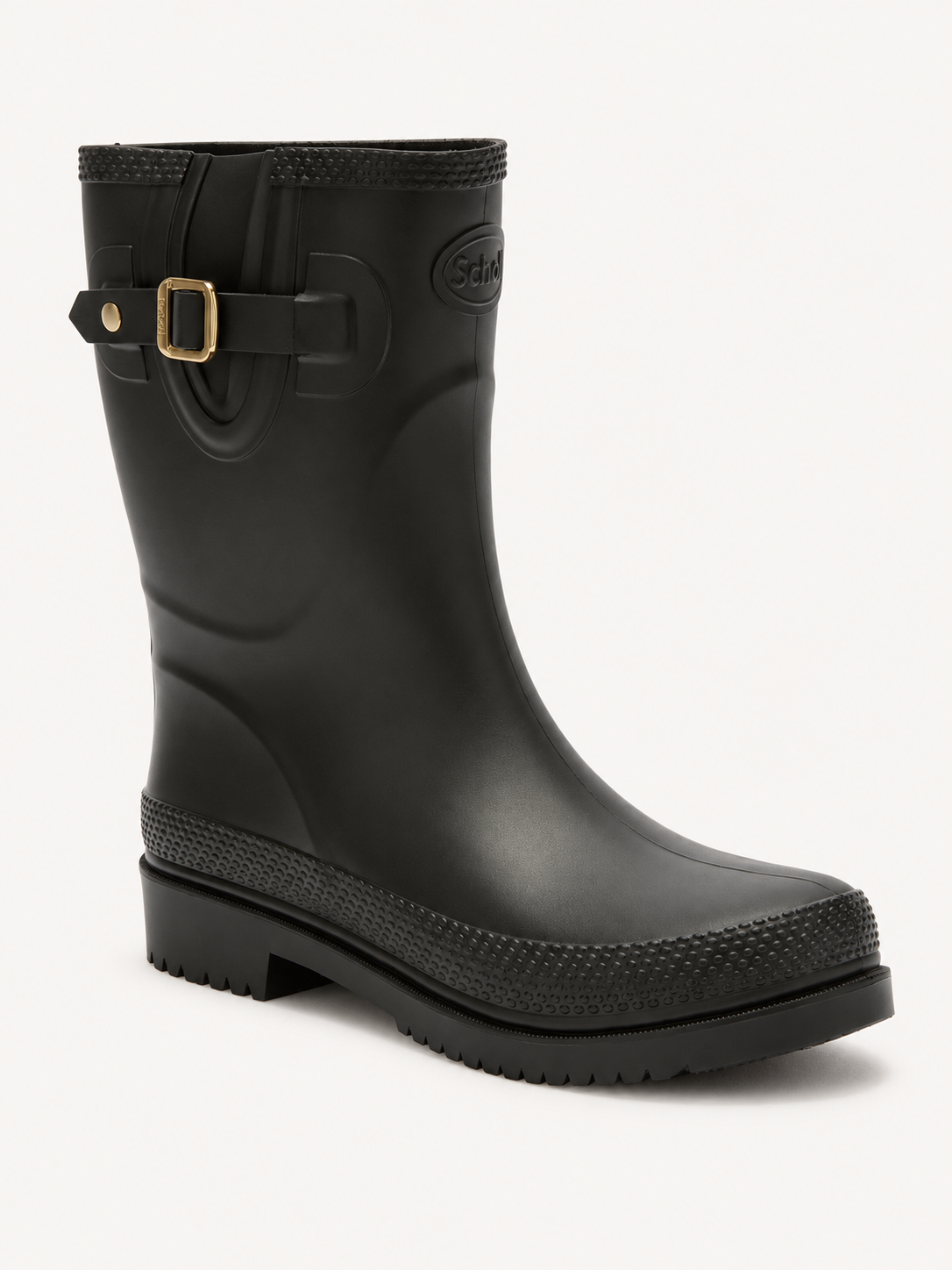 Scholl Chambery Low in Black – front three-quarter view