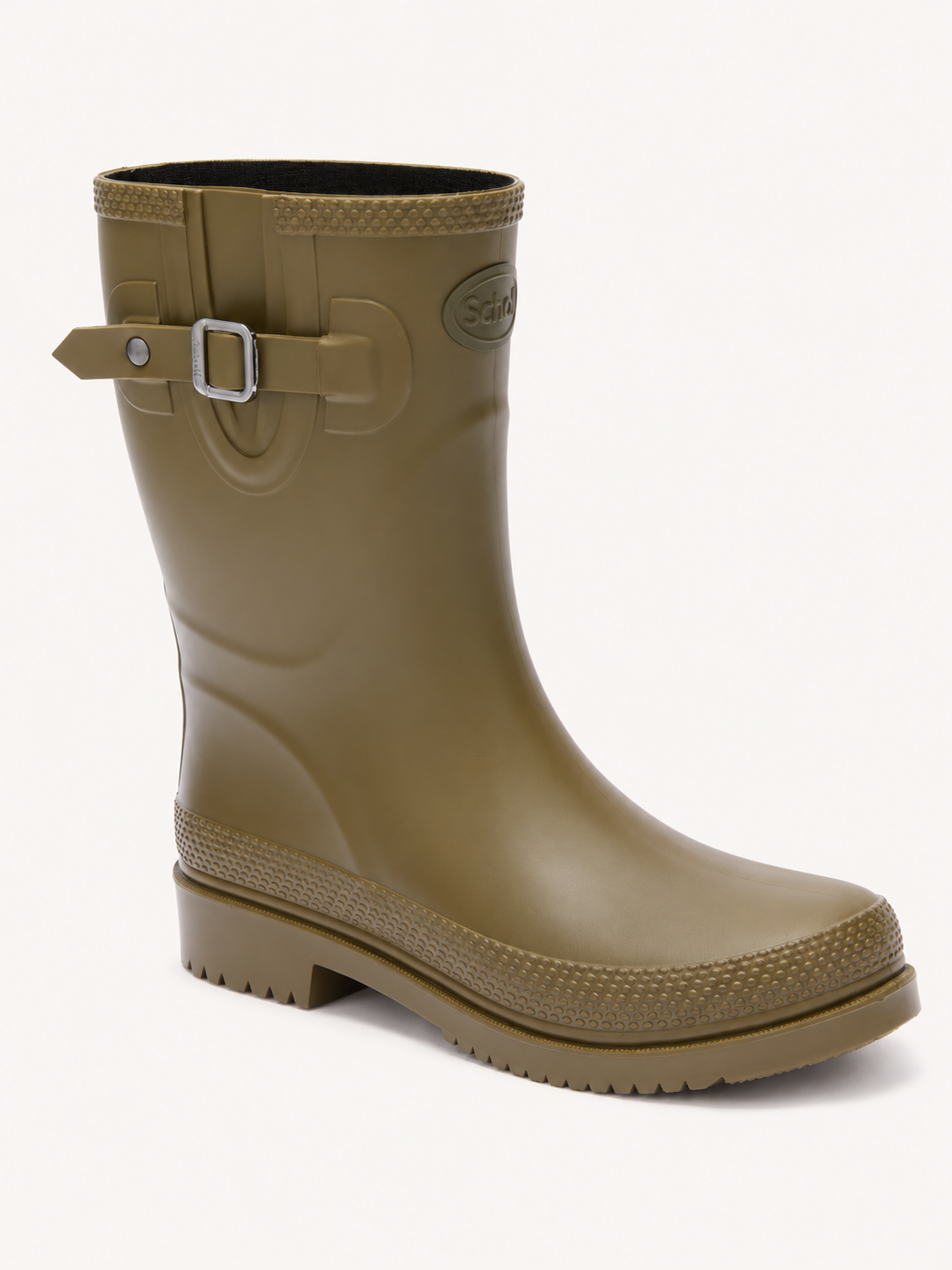 Scholl Chambery Low in Olive – front three-quarter view