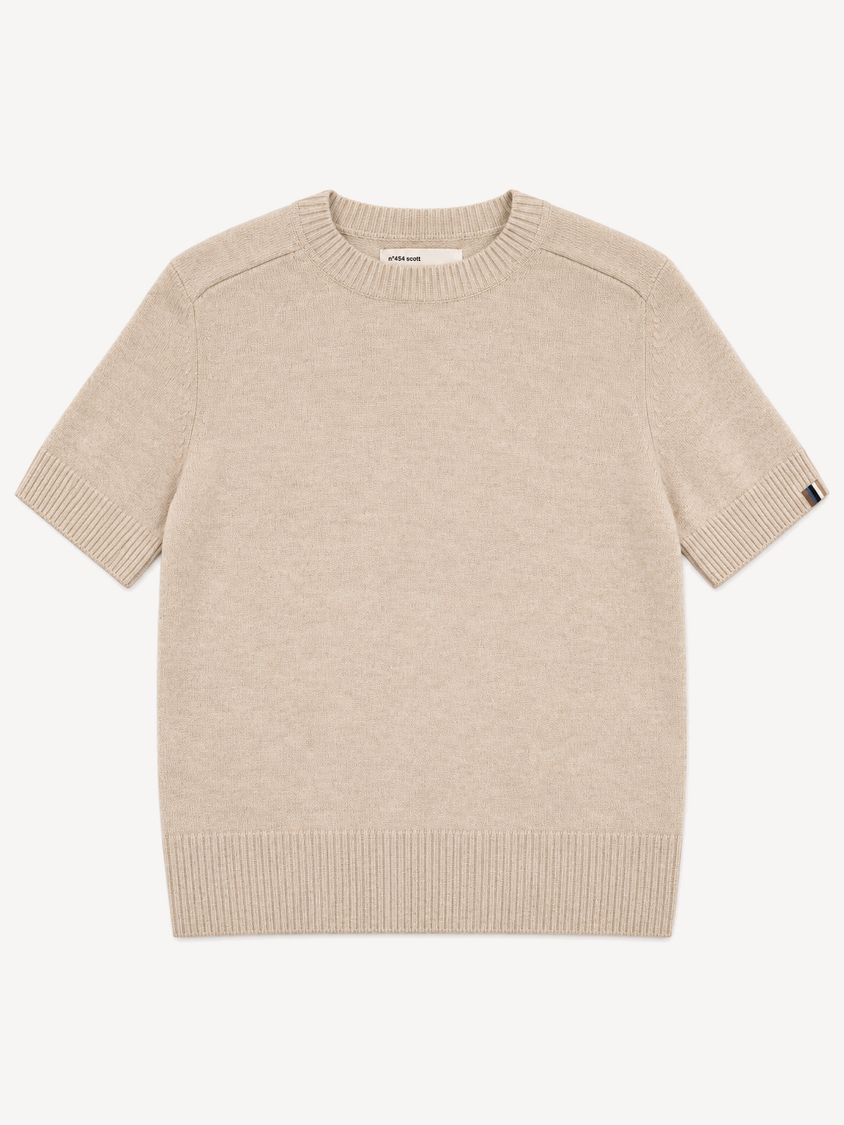 Extreme Cashmere N.454 Scott in Latte — front flat lay