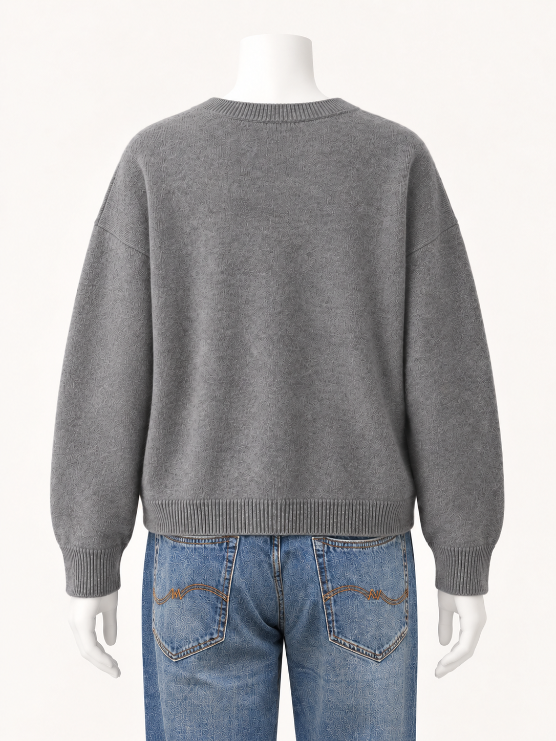 Studio Nicholson Haddan in Grey Marl – back view