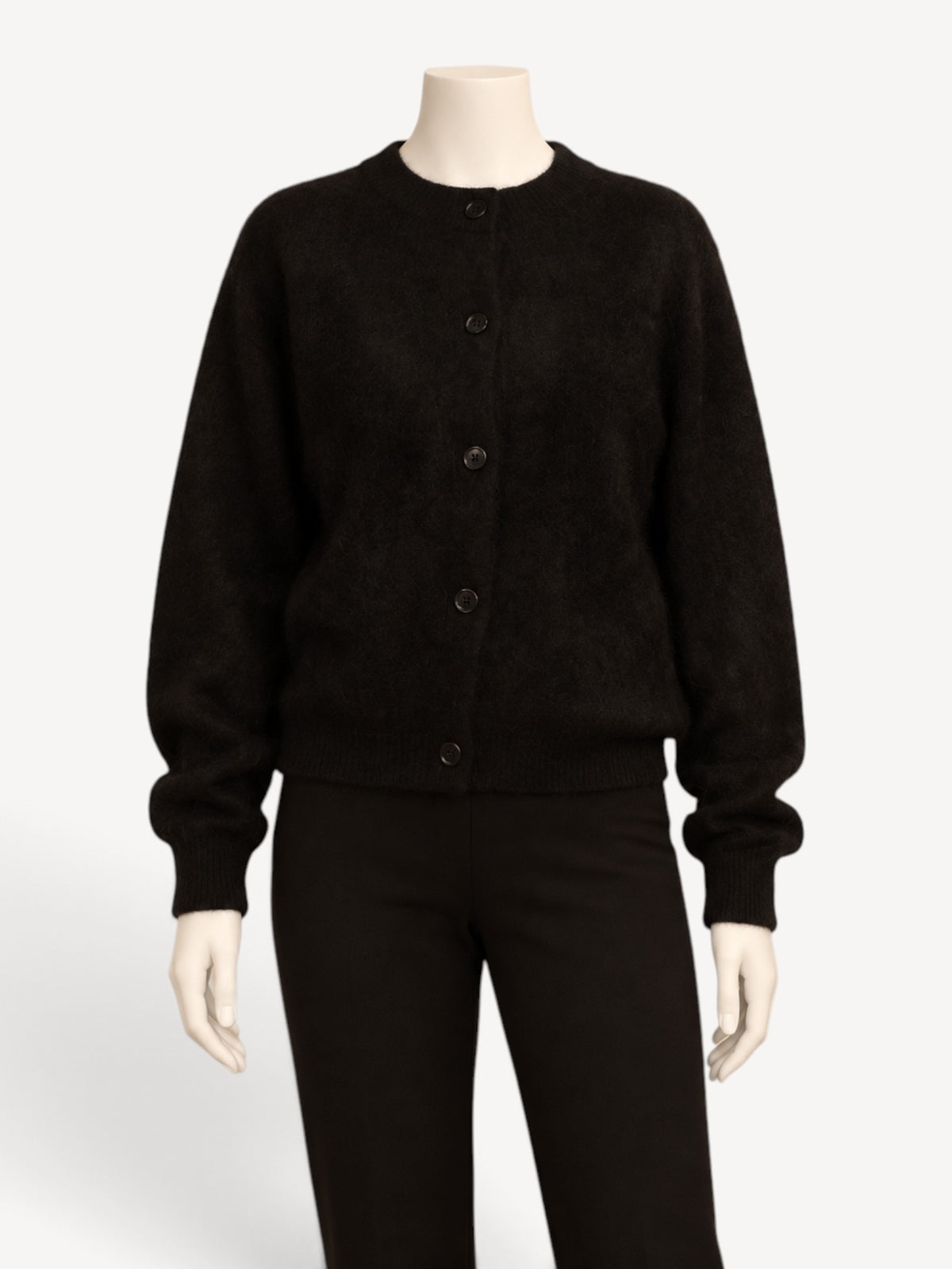 Thom Krom W KJ 175 cardigan in Black, front view