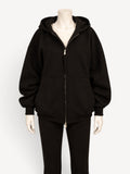 Thom Krom W SJ 502 hoodie in Black, front view