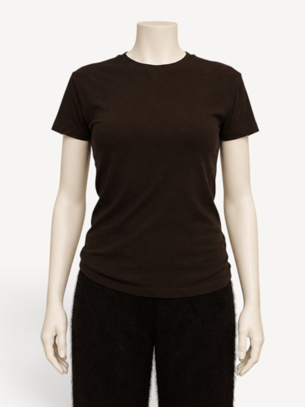 Thom Krom W TS 629 T-shirt in Cold Brown, front view