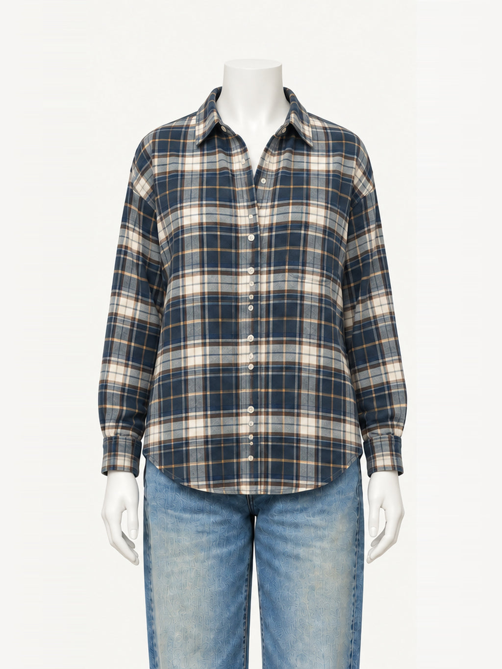 Xírena Beau Shirt in Moonwash Blue – front view