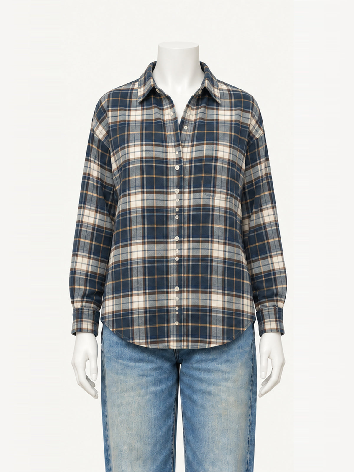 Xírena Beau Shirt in Moonwash Blue – front view