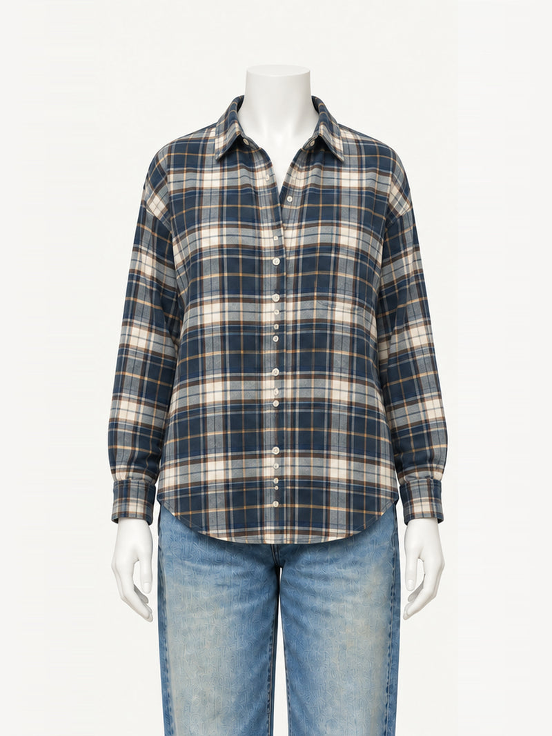 Xírena Beau Shirt in Moonwash Blue – front view